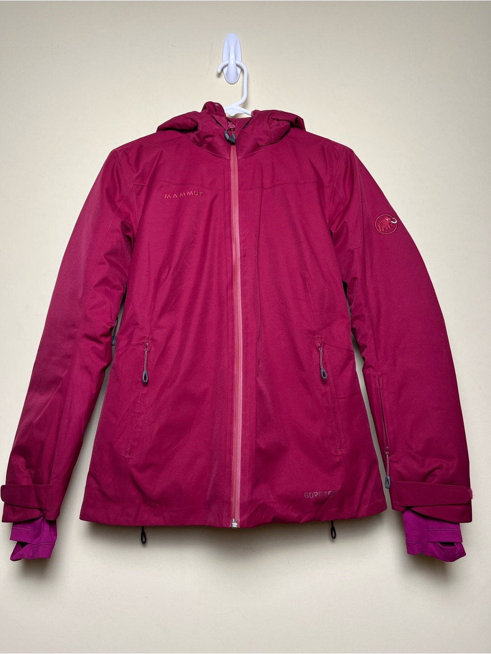 Mammut Women's Stoney 650 Down Fill Thermo Hooded Jacket Fuchsia Ski Coat Size S